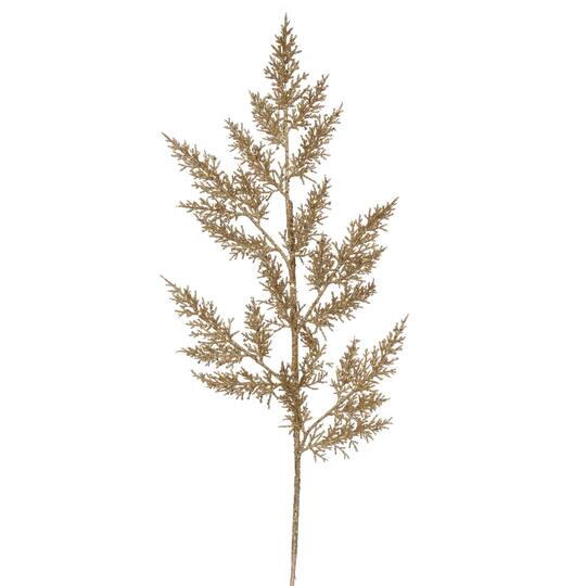 Vickerman 28" Gold Onoclea Glitter Wild Huck Artificial Christmas Sprays, 6ct.